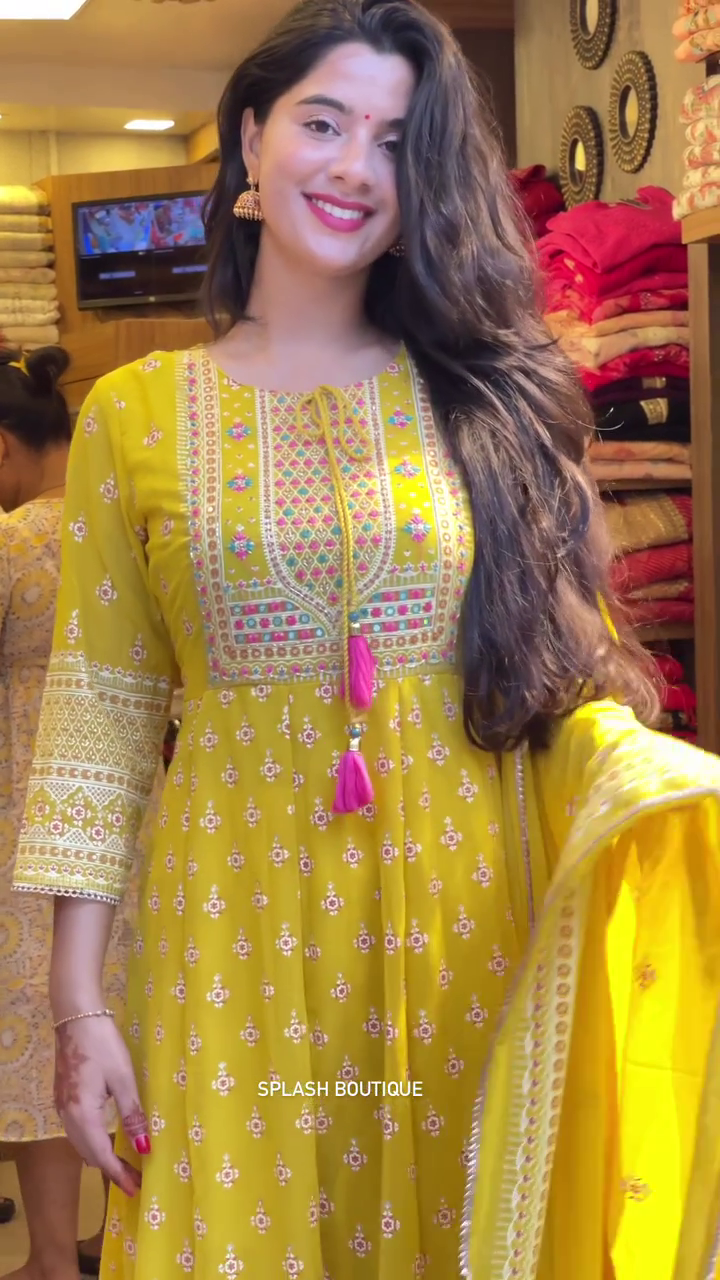 Ethnic Motifs Embroidered Regular Kurta with Trouser & Dupatta - Image 2