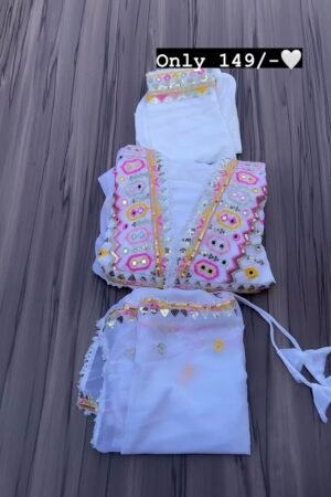 Impressive Sky Blue Color Embroidery With Sequence Work Gown