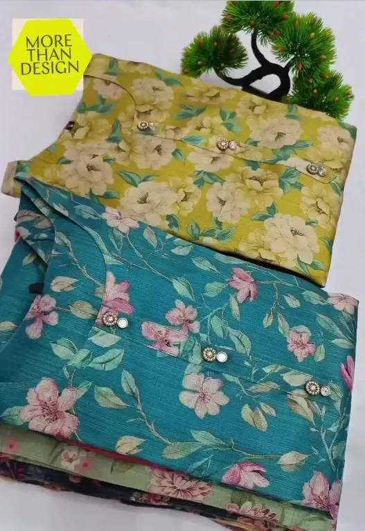 Women Floral Print Cotton Silk Kurta Set (Multicolor) - Image 6