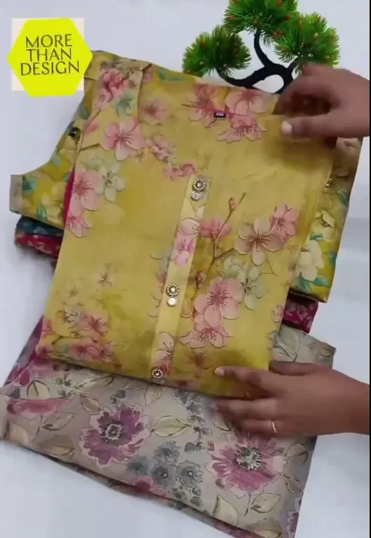 Women Floral Print Cotton Silk Kurta Set (Multicolor) - Image 2