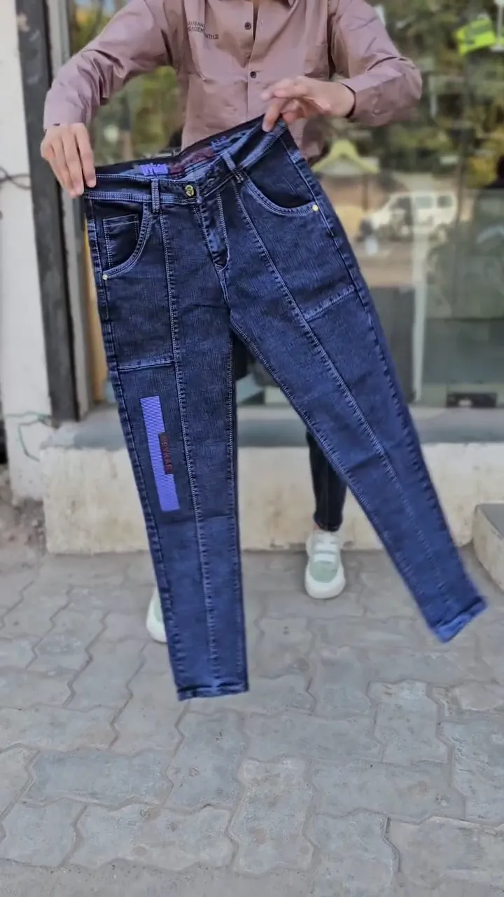 π Blue Baggy Fit Denim Jeans for Men β Stylish, Comfortable & Everyday Wear β¨ - Image 3