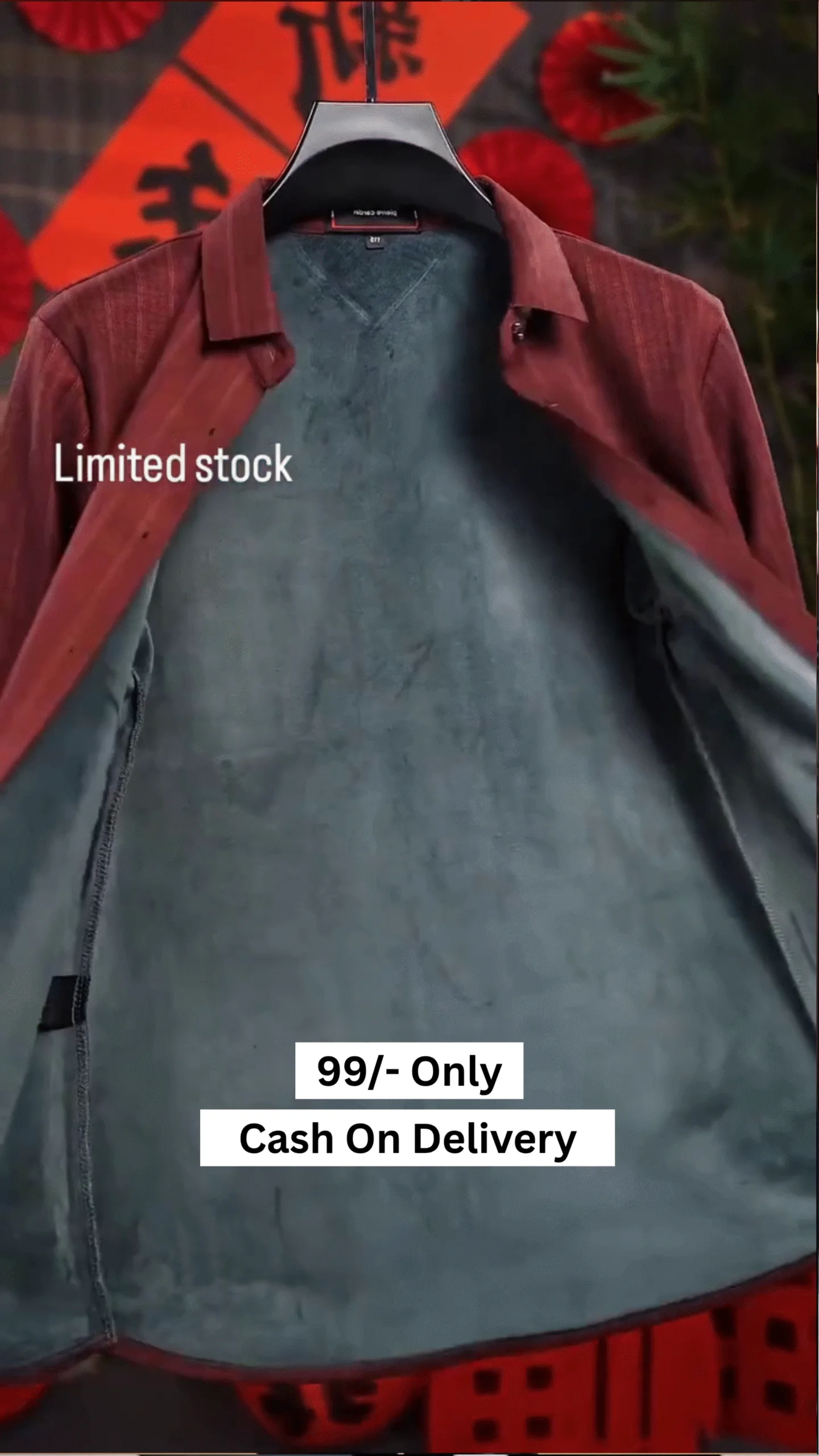 Menβs Maroon Striped Formal Shirt β Slim Fit Cotton Full Sleeve Casual & Office Wear β¨ - Image 4