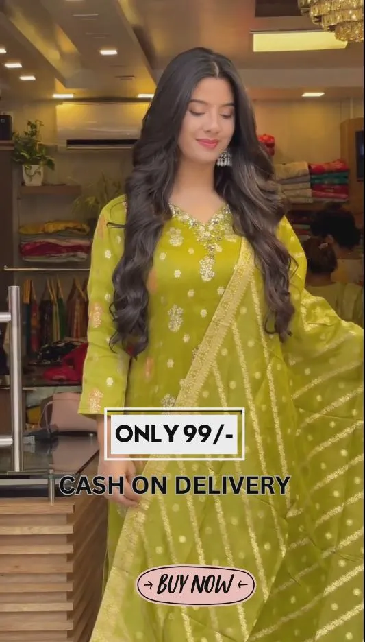 Ethnic Motifs Embroidered Regular Kurta with Trouser & Dupatta - Image 2